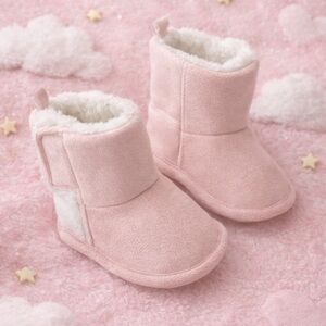 Cozy Pink Baby Booties